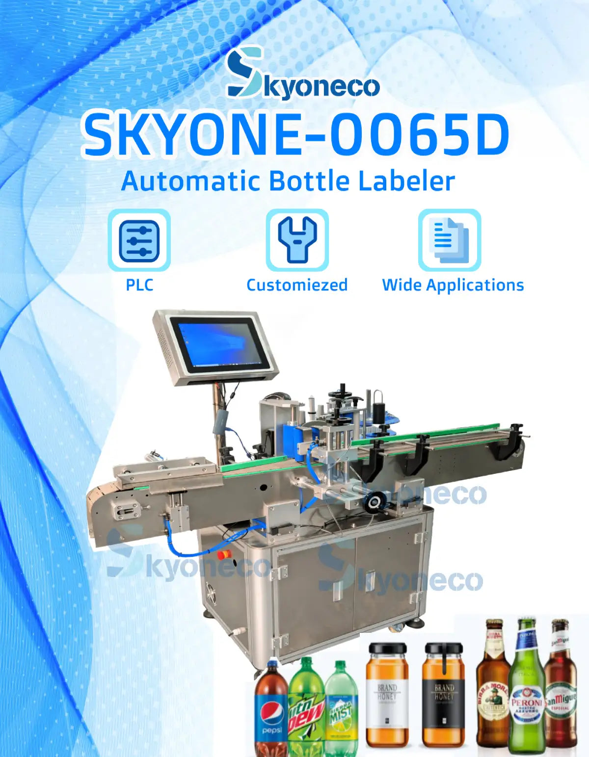 SKYONE-0065D Automatic Labeling Machine for Bottle