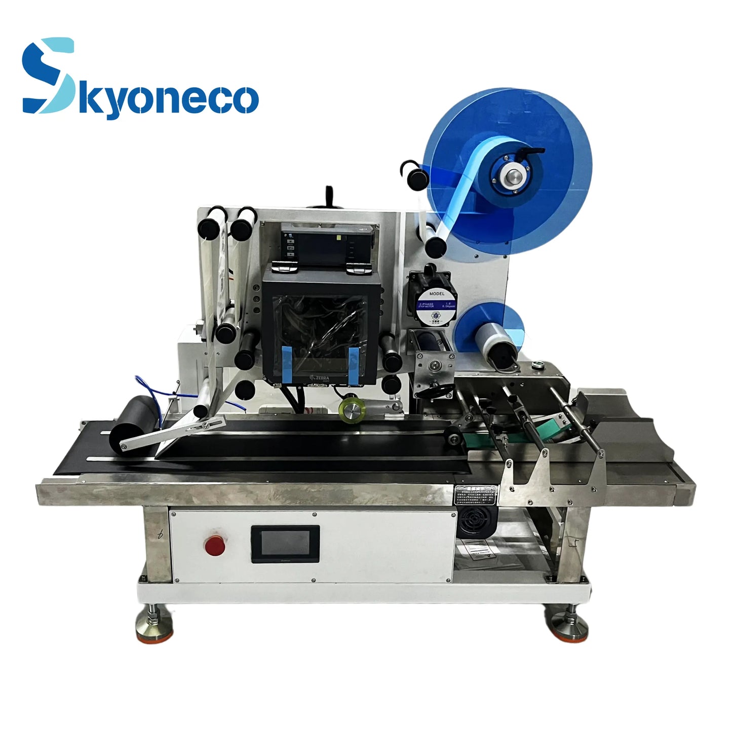 SKYONE-890FK-P Desktop Automatic Pouch Bag Labeling Machine with Printer Flat Surface