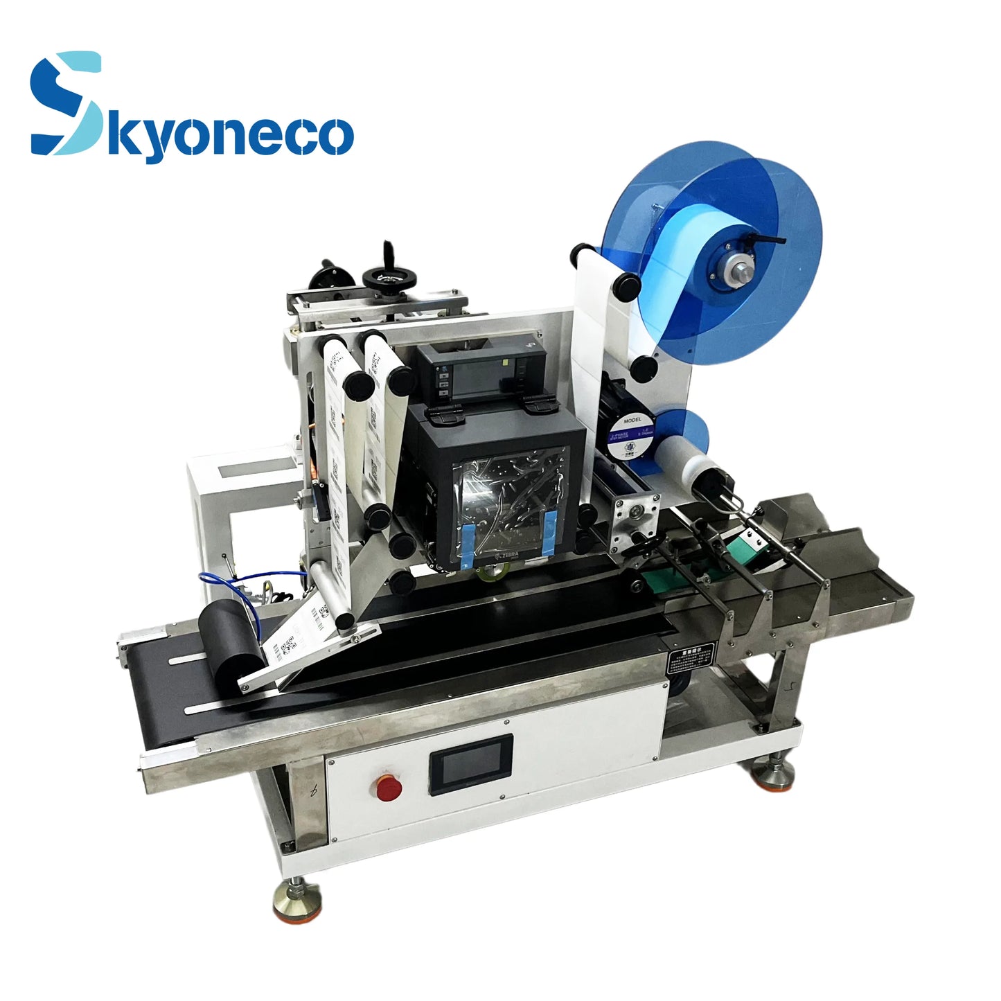 SKYONE-890FK-P Desktop Automatic Pouch Bag Labeling Machine with Printer Flat Surface